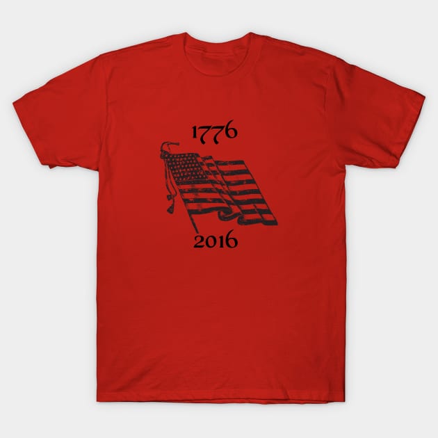 1776-2016 Declaration of Independence T-Shirt by D_AUGUST_ART_53